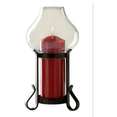 Светильник масляный «Люмина» сталь,стекло D=99,H=187мм черный,красный