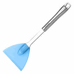 Spatula silicone,steel ,L=20cm metallic,blue