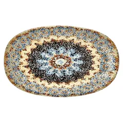 Блюдо «Армониа» овальное фарфор ,L=24см бежев.,разноцветн.