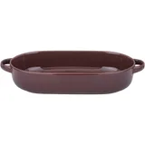 Форма для запекания овальная фарфор 2,2л ,H=68,L=390,B=185мм тем.корич.