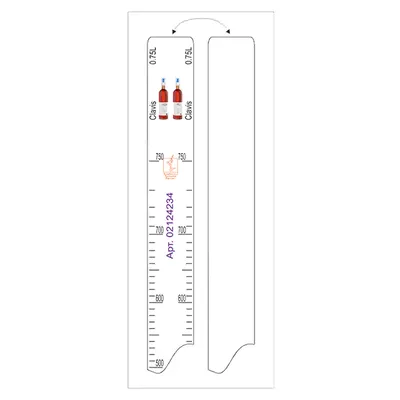 Линейка барная «Clavis» 0,75 л пластик ,L=28,B=2см белый