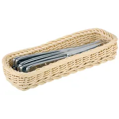 Basket for cutlery  polyprop. , H=45, L=270, B=100mm  beige.