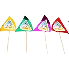 Decorations on skewers “Sail”[50pcs] paper,wood ,L=23.5cm multi-colored.