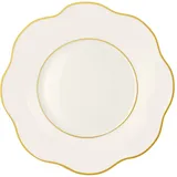 Блюдо для подачи «Анемон Голд» кост.фарф. D=32см белый,золотой