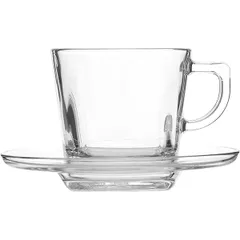 Tea pair glass 215ml D=82,H=72mm clear.