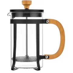 Френч-пресс термост.стекло,сталь нерж. 0,6л D=10,2,H=18,3,L=14,5см прозр.,бежев.