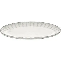 Dish “Inku” oval ceramics ,H=17,L=300,B=210mm white