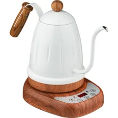 Чайник для приготовления кофе с контролем температуры сталь нерж.,бук 0,7л 1Квт белый, изображение 3
