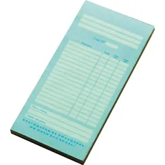 Бланк для счета «Официант» двухслойный самокопировальный бум. самокоп. ,H=7,L=200,B=95мм разноцветн.