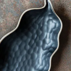 Блюдо для подачи «Кюпсели» керамика ,L=34,5,B=13см черный, изображение 2