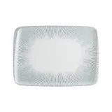 Блюдо сервировочное «Ирис» прямоугольное фарфор ,L=30,B=21см белый,серый