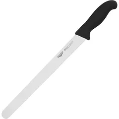 Knife for thin slicing  stainless steel, plastic , L=43/30, B=3cm  black, metallic.