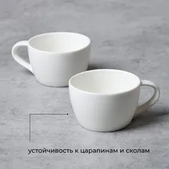 Чашка кофейная «Полар» фарфор 80мл D=45,H=70мм белый, изображение 3