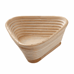 Basket for proving dough, triangular, 1.0 kg  rattan , H=85, L=230, B=230mm  beige.