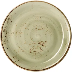 Plate “Kraft Green” small  porcelain  D=20, H=2cm  green.