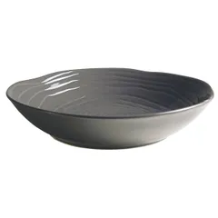 Deep plate  porcelain  D=26cm  gray