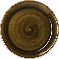 Тарелка «Крафт Браун» мелкая фарфор D=25,H=2см коричнев.