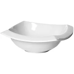 Salad bowl “Kunstwerk” square  porcelain  0.9 l , H=5, L=21, B=21 cm  white