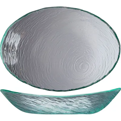 Салатник «Скейп гласс» овальный стекло ,L=30см прозр.