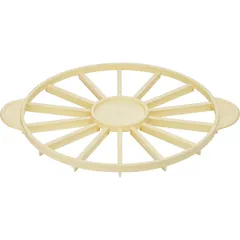 Делитель для торта на 14 кусков пластик D=260,H=25,L=330мм желт., изображение 2