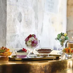 Креманка «Примавера» стекло 240мл D=136/85,H=135,L=35мм прозр., изображение 3