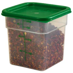 Крышка для контейнера для продуктов 2SFSPP, 4SFSPP полиэтилен ,L=18,5,B=18,5см зелен., изображение 2