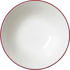 Salad bowl “Bid Maroon Band”  porcelain  D=16.5 cm  white, burgundy