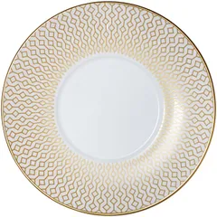 Saucer “Diamond”  bone porcelain  D=12cm  gold, white