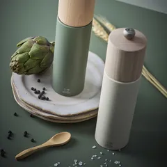 Мельница для соли «Бореал» с металлическим механизмом бук ,H=21см св.зелен., изображение 2