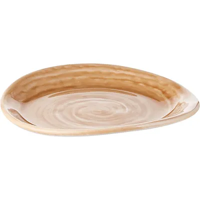 Тарелка «Скейп Охра» пирожковая фарфор ,H=20,L=155,B=135мм бежев., изображение 2