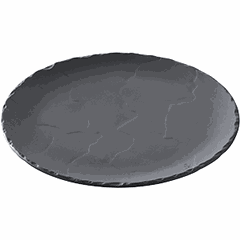 Тарелка «Базальт» мелкая керамика D=16см черный