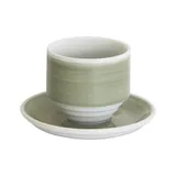 Кофейная пара «Деко» фарфор 200мл D=8/13,H=7см серый