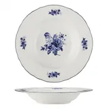 Тарелка глубокая «Блю Флауэр» фарфор 350мл D=23см белый,синий