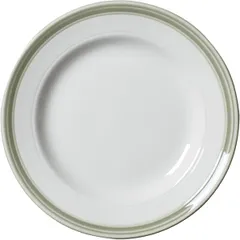 Plate “Bid Sage Wash”  porcelain  D=20cm  white, green.