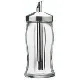 Сахарница с дозатором стекло,металл 260мл D=55,H=130мм