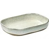 Салатник «Мерси» №7 песчаник ,H=30,L=145,B=105мм кремов.