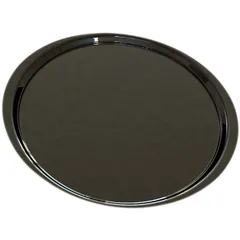 Round tray with non-slip surface  fiberglass  D=43.7 cm  black