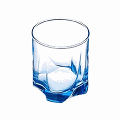 Old fashion “Light Blue” glass 370ml D=85,H=94mm blue