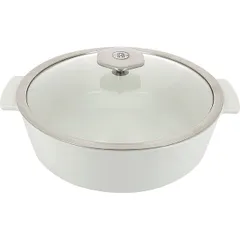 Baking pan with lid “Revolution”  thermostatic glass, ceramics  3.6 l  D=28, H=12.5 cm