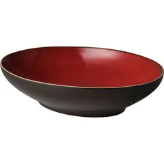 Salad bowl “Lava” ceramics D=23cm red,black