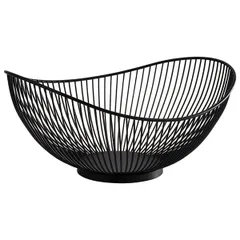 Fruit basket “Svart” metal ,H=13.5,L=29.5,B=25.5cm black