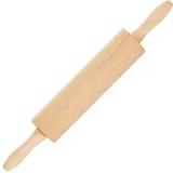 Скалка с вращающимися ручками бук D=65,L=470/260мм нат. бук