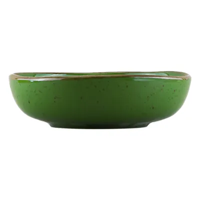 Тарелка глубокая «Пунто Верде» фарфор 0,6л D=185,H=50мм зелен.,коричнев., изображение 3