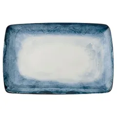 Блюдо «Шэйд» прямоугольное фарфор ,L=35,B=22см белый,синий