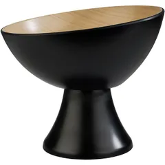 Салатник «Фрида» пластик 2,6л D=28,5,H=14см черный,бежев., изображение 2