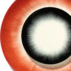 Тарелка «Де» №5 фарфор D=24см кремов.,черный, изображение 2