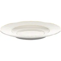 Блюдце «Афродита» фарфор D=170,H=18мм белый,золотой, изображение 2