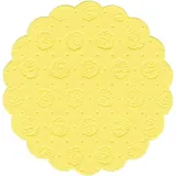 Настольные подкладки 9-слойная[20шт] бум. салфет. D=9см желт.