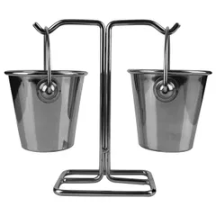 Stand for container for snacks “Bucket” stainless steel ,H=140,L=132,B=60mm