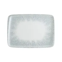 Блюдо сервировочное «Ирис» прямоугольное фарфор ,L=30,B=21см белый,серый